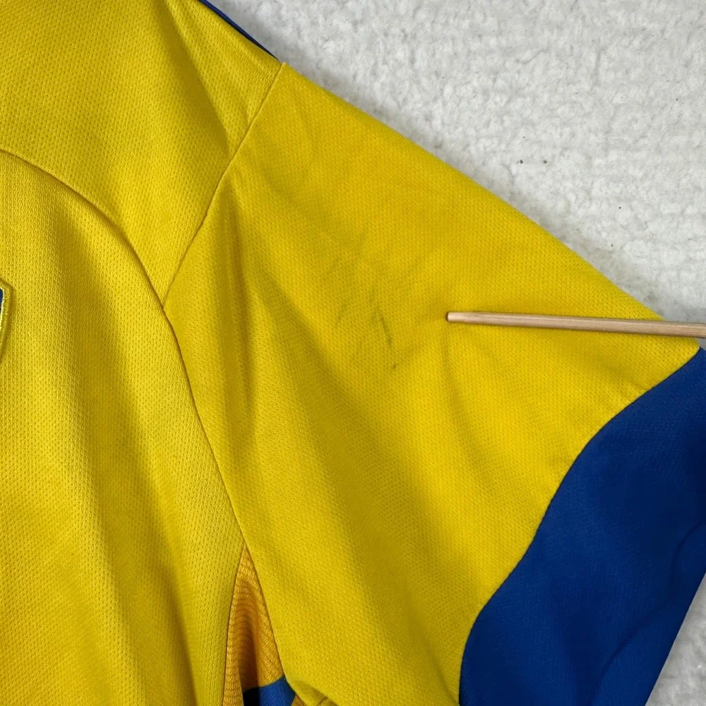 Adidas Boca Juniors Soccer Jersey Mens XL Barajas 1 Qatar Airways Yellow Blue